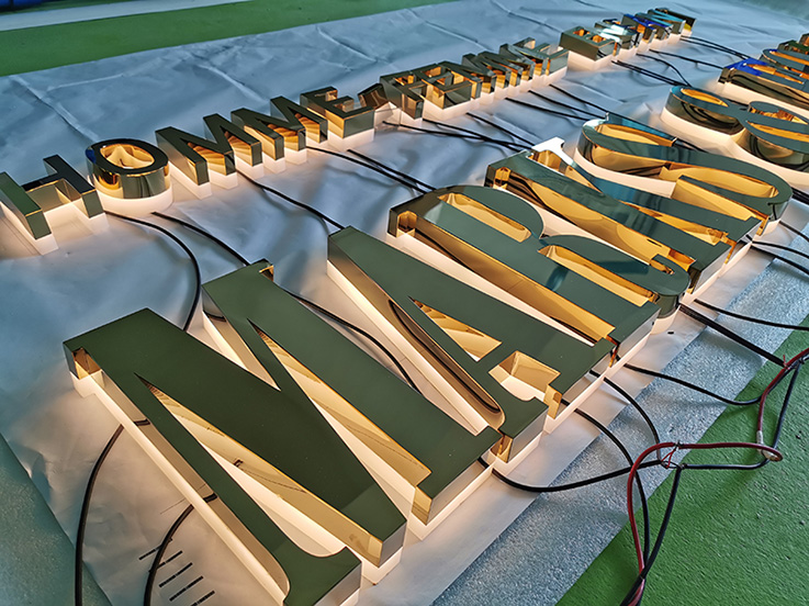 Backlit letters